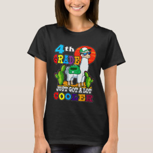 Camiseta Primeiro Dia De Volta À Escola 4.º Ano Llama Legal