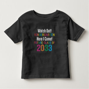 Camiseta Primeiro Dia do Jardim de Infância 2033 Crianças