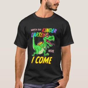 Camiseta Primeiro Dia Do Jardim De Infância Aqui Eu Venho T