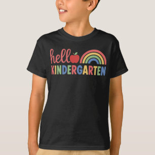 Camiseta Primeiro Dia Do Jardim De Infância Arco-Íris Menin