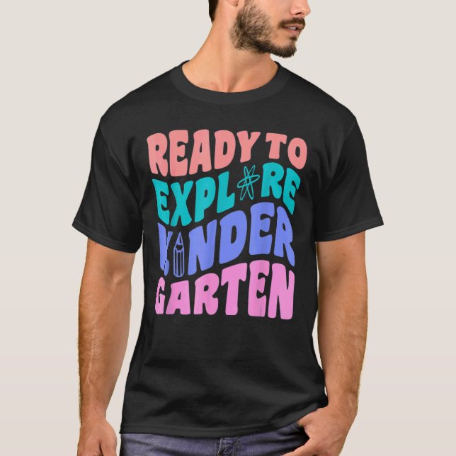 Camiseta Primeiro dia do jardim de infância pronto para exp (Frente)