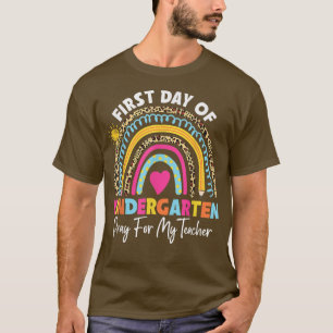 Camiseta Primeiro Dia Do Jardim De Infância Reze Para O Meu