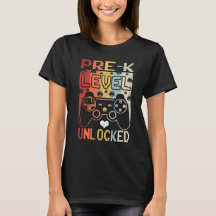 Camiseta Primeiro Dia do Nível Pré K Desbloqueado De Volta