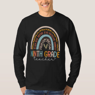 Camiseta Primeiro Dia Do Nono Ano Professora Arco-íris Cria