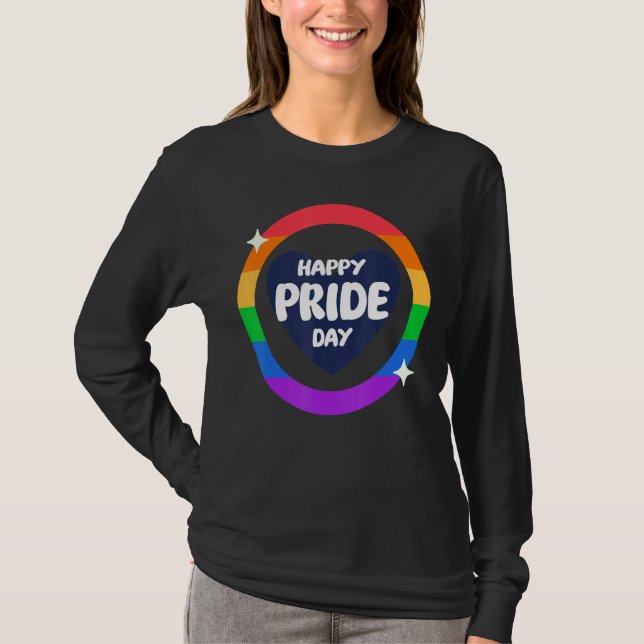Camiseta Primeiro Dia Do Orgulho Lgbt Mês Rainbow Pride (Frente)