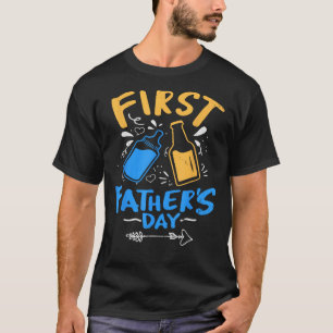 Camiseta Primeiro Dia do Pai Beer Baby Bottle Pai 2023 Vi