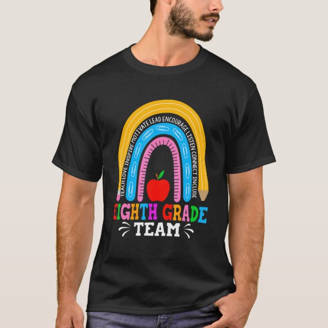 Camiseta Primeiro Dia Do Professor Do Time Do 8º Grau Do Ar (Frente)