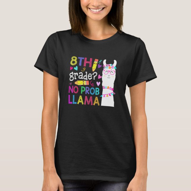 Camiseta Primeiro Dia do Professor Sem Prob-Llama (Frente)