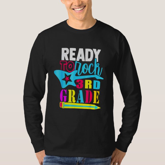 Camiseta Primeiro Dia do Terceiro Grau Pronto Para Rock 3º  (Frente)