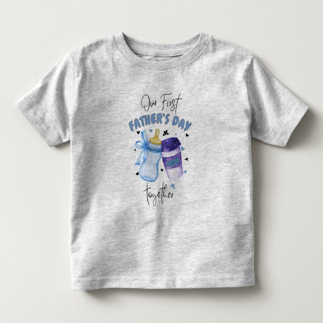 Camiseta Primeiro Dia dos Pais Juntos Conjunto Combinado /  (Frente)