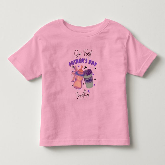 Camiseta Primeiro Dia dos Pais Juntos Conjunto Combinado/Ro (Frente)