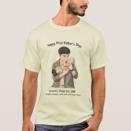 Camiseta Primeiro Dia dos Pais Papai est 2026 Luz Anime