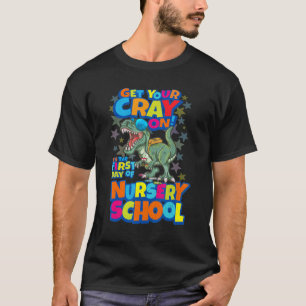 Camiseta Primeiro Dia na Pré-Escola Solte a Criança nos Cra