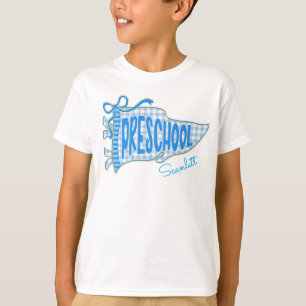 Camiseta Primeiro Dia Personalizado de Pré-Escola Nome do M