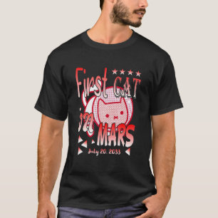 Camiseta Primeiro Gato em Marte Astronauta Gato 2