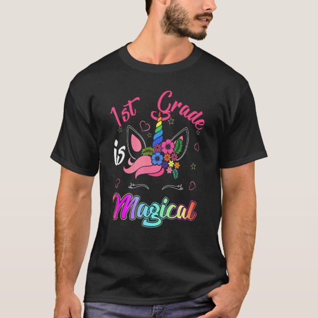 Camiseta Primeiro Grau É Magia De Volta À Classe 1rua Un (Frente)