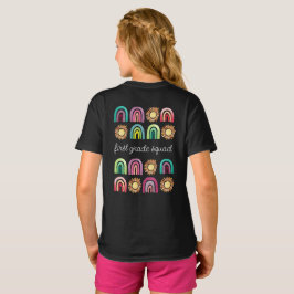 Camiseta Primeiro Grau Esquadrão Arco-Íris e sóis de volta 