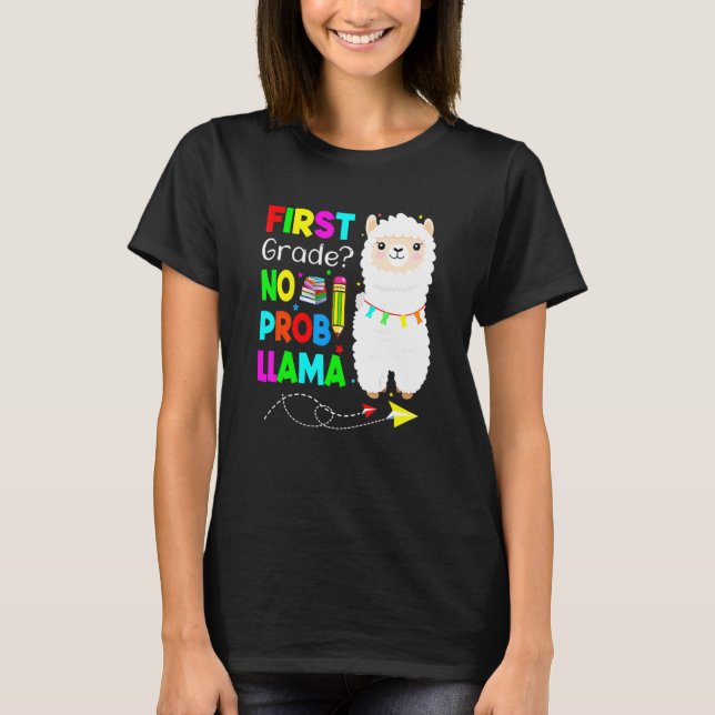 Camiseta Primeiro Grau Sem Prob Lama De Volta À Professora  (Frente)