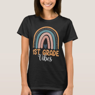 Camiseta Primeiro Grau Vibes Arco-Íris De Volta À Escola 1r
