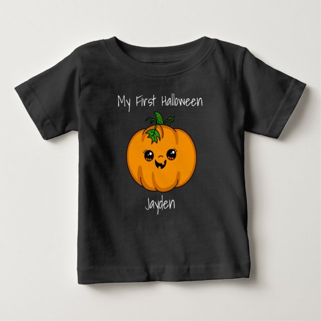 Camiseta Primeiro Halloween - Bebê Personalizado (Frente)