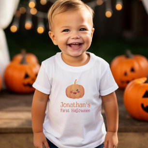 Camiseta Primeiro Halloween do Bebêzinho Abobrinha Fofa