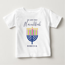 Camiseta Primeiro Hanukkah com velas