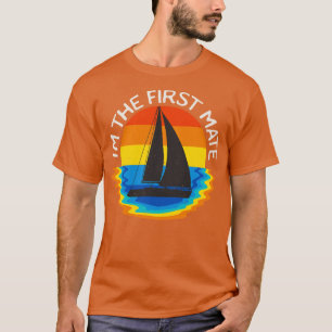 Camiseta Primeiro imediato de veleiro retro de barco