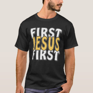 Camiseta Primeiro Jesus Primeiro Cristo Fé Religião Jesu