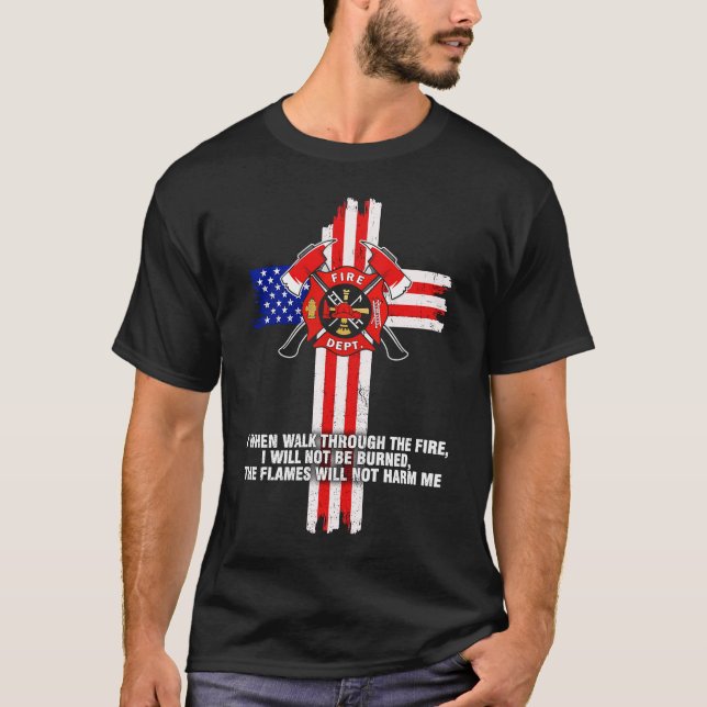 Camiseta Primeiro lutador quando caminhar pelo fogo (Frente)