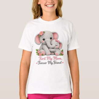 Camiseta Primeiro Minha Mãe Elefante design _ Presente do D
