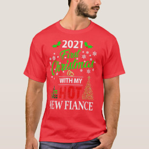 Camiseta Primeiro Natal 2021 Com O Meu Novo Presente Quente