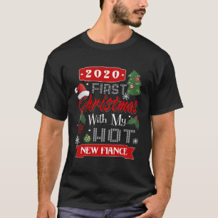 Camiseta Primeiro Natal Com O Meu Casal Quente De Novo Fian
