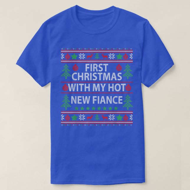 Camiseta Primeiro Natal Com O Meu Novo Casal De Noite Quent (Frente do Design)