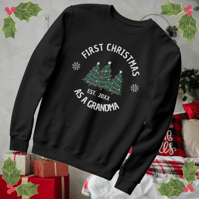 Camiseta Primeiro Natal Como A Avó Começou. (Criador carregado)