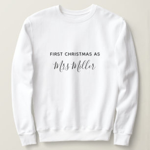 Camiseta Primeiro Natal como apelido personalizado da Sra.