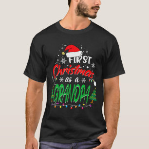 Camiseta Primeiro Natal como Avô Novo Avô 1º N