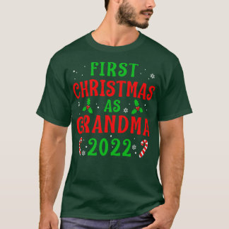 Camiseta Primeiro Natal como Avó Xmas Avó Nova Gr