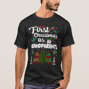 Camiseta Primeiro Natal Como Avós Engraçado Vovô Xmas