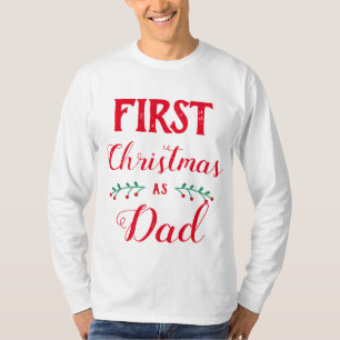 Camiseta Primeiro Natal como família de Pais correspondend