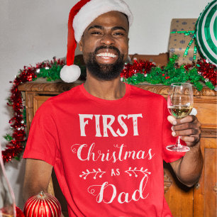 Camiseta Primeiro Natal como família de Pais correspondend