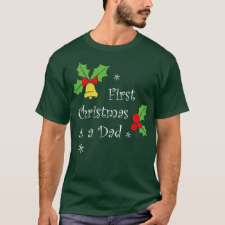 Camiseta Primeiro Natal como Festa da Família pai Natal T
