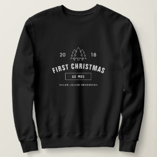 Camiseta Primeiro Natal como logotipo preto