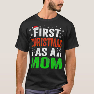 Camiseta Primeiro Natal Como Mãe Nova Mãe 1rua De Natal Nov