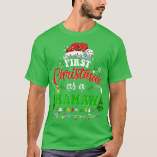 Camiseta Primeiro Natal Como Mamaw Santa Hat Ugly Xmas 20