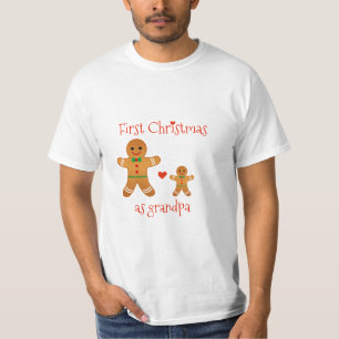 Camiseta Primeiro Natal como o vovô - homens de