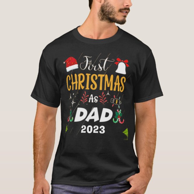 Camiseta Primeiro Natal como pai (Frente)