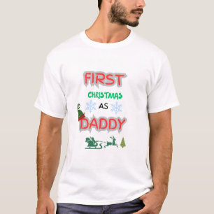 Camiseta Primeiro Natal como Pai