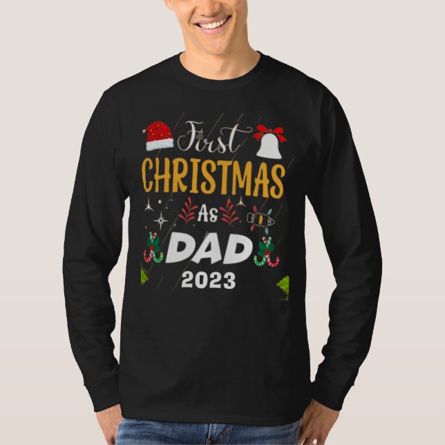 Camiseta Primeiro Natal como pai (Frente)