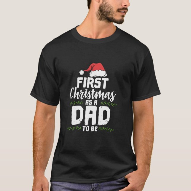 Camiseta Primeiro Natal Como Pai De Ser O Futuro Padre Xma (Frente)