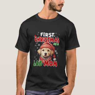 Camiseta Primeiro Natal Como Pai Do Papai Noel Mãe De Labra